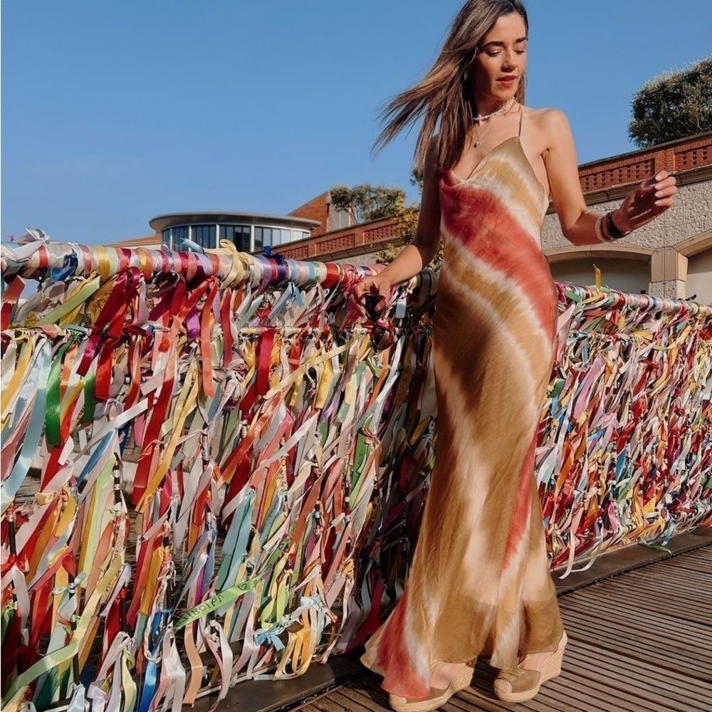 Zara tie dye midi slip dress NWT - Picture 3 of 16
